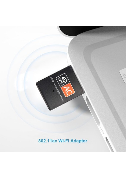 USB Wifi Adaptörü 2.4 Ghz 5 Ghz Çift Bant 600 Mbps Mini Kablosuz Ağ Kartı Dizüstü Dizüstü Bilgisayar Masaüstü Için (Yurt Dışından) indirimleri