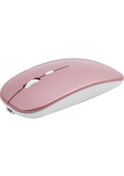 1600 Dpi USB Optik Kablosuz Bilgisayar Faresi 2.4g Alıcı Pc Dizüstü Bilgisayar Için Süper Ince Fare (Gül Altın) (Yurt Dışından)