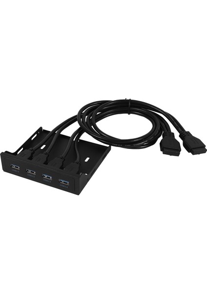 USB 3.0 Ön Panel 4,7 Inç 4 Bağlantı Noktalı Disket Yuvası Genişletme Kartı Ön Panel Uzatması (Yurt Dışından)