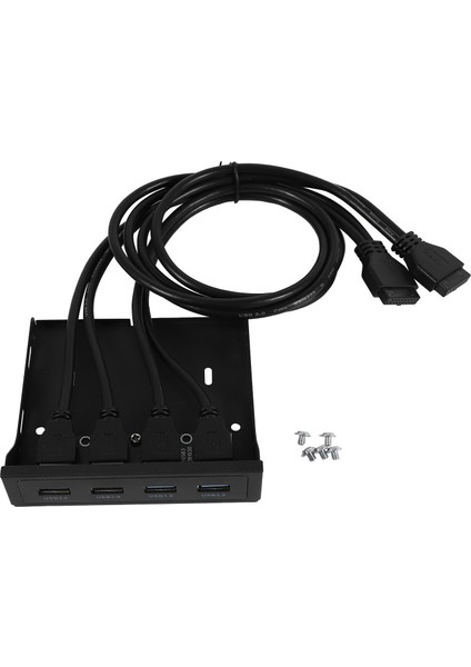 USB 3.0 Ön Panel 4,7 Inç 4 Bağlantı Noktalı Disket Yuvası Genişletme Kartı Ön Panel Uzatması (Yurt Dışından)