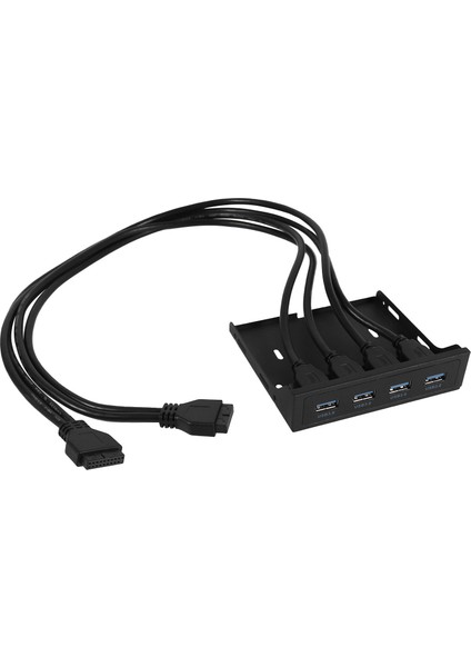 USB 3.0 Ön Panel 4,7 Inç 4 Bağlantı Noktalı Disket Yuvası Genişletme Kartı Ön Panel Uzatması (Yurt Dışından)