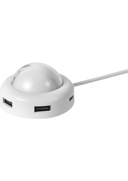 USB Hub 4 Port Splitter Adaptörü Çok Bağlantı Noktalı Sevimli Işık Hub Şarj Cihazı Genişletici Pc Dizüstü Telefon Için USB Flash Disk Beyaz (Yurt Dışından)