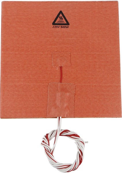 3D Yazıcı Aksesuarları 200 x 200MM 200V 500W Sıcak Yatak Silikon Ped Yapışkanlı Yüksek Sıcaklık -10 (Yurt Dışından)