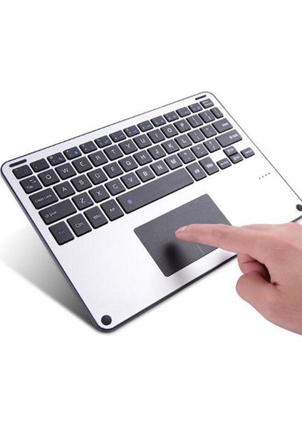 Evrensel Dokunmatik Yüzey Klavye Bluetooth Alüminyum Alaşımlı Kablosuz Klavye Tüm Tablet Klavye Windows Android Ios Için (Yurt Dışından)