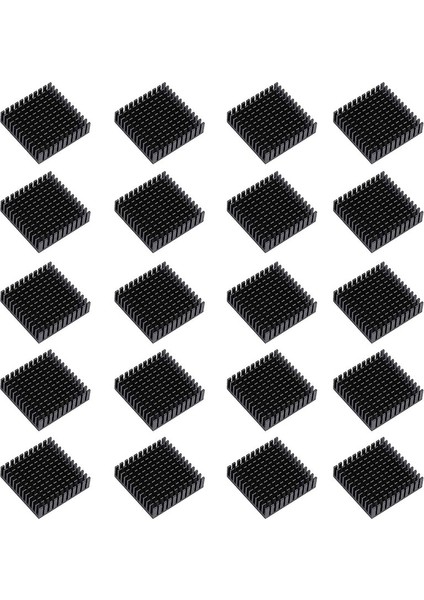 20 Adet 40MM x 40MM x 11MM Siyah Alüminyum Soğutucu Soğutma Kanatçığı Soğutma Için Mosfet Vram Regülatörleri Vrm Step Sürücü (Yurt Dışından)