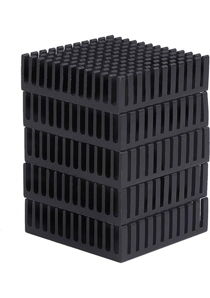 20 Adet 40MM x 40MM x 11MM Siyah Alüminyum Soğutucu Soğutma Kanatçığı Soğutma Için Mosfet Vram Regülatörleri Vrm Step Sürücü (Yurt Dışından)