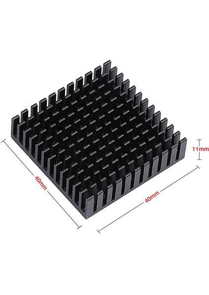 20 Adet 40MM x 40MM x 11MM Siyah Alüminyum Soğutucu Soğutma Kanatçığı Soğutma Için Mosfet Vram Regülatörleri Vrm Step Sürücü (Yurt Dışından)