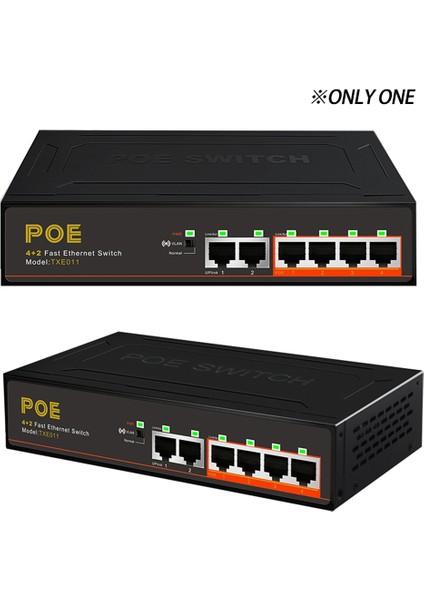 6 Bağlantı Noktalı Poe Anahtarı 100M Dahili Güç Kaynağı Poe Ayırıcı 52V1.25A Uzun Mesafe Iletim 250 Metre Ab Tak (Yurt Dışından) fırsatları