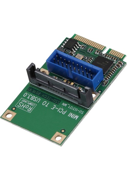 Mini Pci-E Usb3.0 Adaptör Kartı Mini Pcie TO19-PIN 20PIN USB 3.0 Genişletme Kartı ile 15PIN Sata Güç Bağlantı Noktaları Masaüstü Bilgisayar Için (Yurt Dışından)