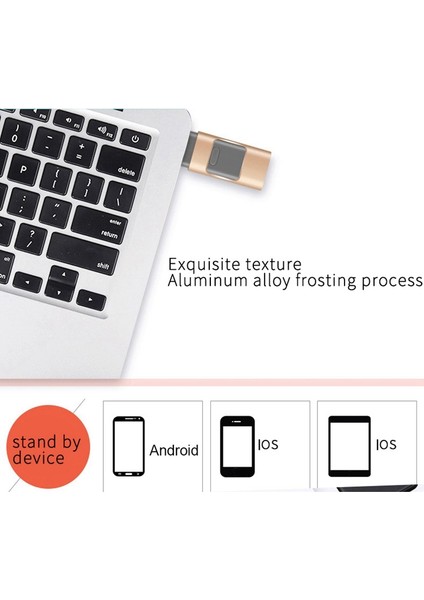 3'ü 1 Arada Usb3.0 Flash Sürücü 32G Memory Stick Harici Depolama Için 11 Pro x Xr Xs Max 6 7 8 Plus Pro Pembe (Yurt Dışından)