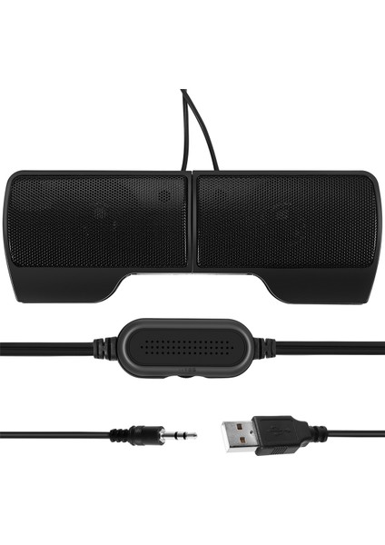 Dizüstü Dizüstü Bilgisayar Masaüstü Tablet Için USB Hoparlör Üzerinde Klip Kablolu Stereo Hoparlör Hattı Denetleyicisi Soundbar (Yurt Dışından) fiyatları