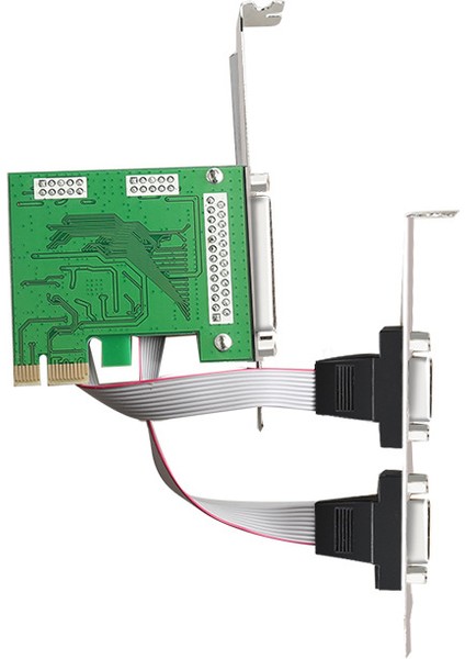 Çift RS232 -232 Seri Bağlantı Noktalarına Pcı Genişletme Kartı Adaptörü Dönüştürücü Com ve DB25 Yazıcı Paralel Bağlantı Noktası (Yurt Dışından)
