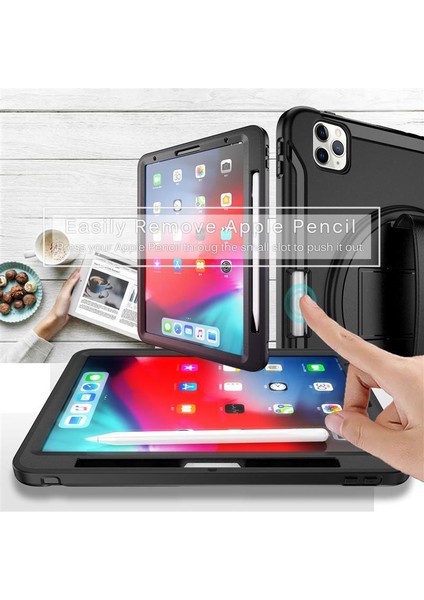 2020 Pro 12,9 Inç Tablet Pc Kılıfı, Saplı ve 360 Derece Dönen Kickstand Tablet Standı Kılıfı Için (Yurt Dışından)