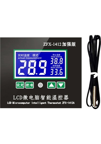 Sera Sıcaklık Kontrolü Için LCD Ekranlı Dijital Termostat 16A Yüksek Güçlü Sıcaklık Kontrol Cihazı (110-220V) (Yurt Dışından)