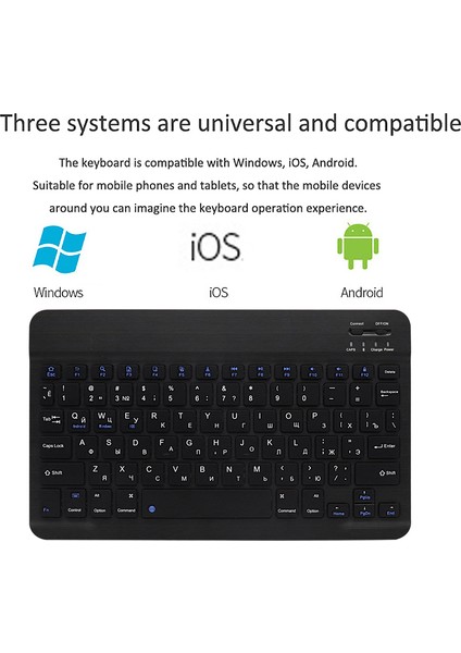 Kablosuz Klavye, Micro-Soft/surface Pro 5 Için Rusça / Ingilizce Çift Dilli Bluetooth Klavye (Yurt Dışından)