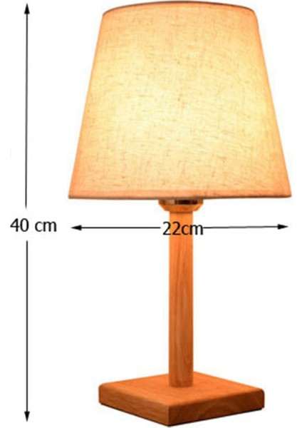 Modern Japon Ahşap Keten Başucu Minimalist Masa Lambası E27 Ac 110V 220V Abd, Ab Tak Öğrenci Yatak Odası Kapalı Kare Taban (Yurt Dışından)