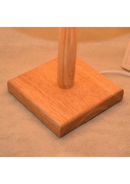 Modern Japon Ahşap Keten Başucu Minimalist Masa Lambası E27 Ac 110V 220V Abd, Ab Tak Öğrenci Yatak Odası Kapalı Kare Taban (Yurt Dışından)