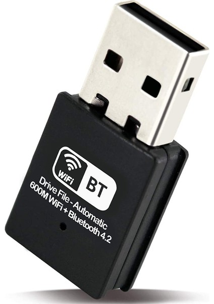 Wifi Bluetooth 4.2 Adaptörü - Wi-Fi Alıcısı 600 Mbps ve Kablosuz Bluetooth 2'si 1 Arada Dongle, Windows Xp/ 7/10, Işletim Sistemi Için (Yurt Dışından)