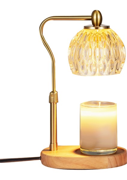 Mum Isıtıcı, Zamanlayıcılı ve Dimmerli Isıtıcı Lamba Yüksekliği Ayarlanabilir Kokulu Mumlar Us Plug Altın (Yurt Dışından)