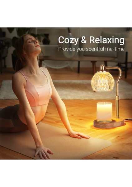 Mum Isıtıcı, Zamanlayıcılı ve Dimmerli Isıtıcı Lamba Yüksekliği Ayarlanabilir Kokulu Mumlar Us Plug Altın (Yurt Dışından) indirimleri