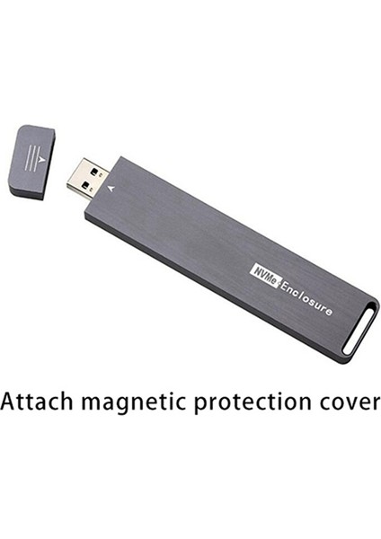 Nvme Mobil Katı Hal Sabit Disk Kutusu Nvme Usb3.0 Harici Sabit Disk Kutusu Desteği 2230 2242 2260 2280 HDD Kart Adaptörü (Yurt Dışından)