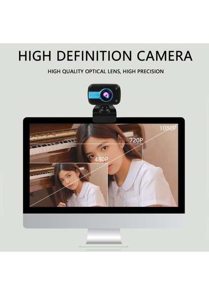 Kamera Video Web Kamerası Yüksek Çözünürlüklü Web Kamerası Dahili Mikrofon Çevrimiçi Çalışma Için 360 Derece Dönüş Toplantı Araması (Yurt Dışından) indirimleri