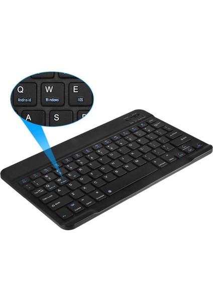 10 Inç Bluetooth Kablosuz Klavye, Tablet, Cep Telefonu, Dizüstü Bilgisayar, Masaüstü, Siyah Için Uygun (Yurt Dışından)