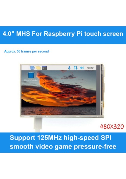 3b +/4b Ekran Için 4 Inç 480X320 Tft Dokunmatik Ekran Spı Ekran Modülü (Yurt Dışından)