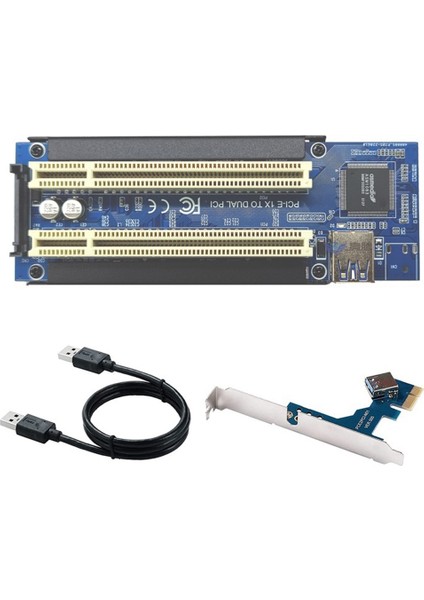 Pcı-E Çift Pcı Genişletme Kartı Adaptörü ASM1083 Desteği Yakalama Kartı Altın Vergi Kartı Ses Kartı Paralel Kart (Yurt Dışından)