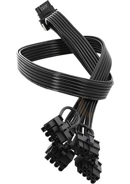 4xcpu 8pin 16PIN Erkek Ekran Kartı Uzatma Kablosu Pcı-E 5.0 12VHPWR RTX4080 RTX4090 Grafik Kartı Adaptör Kablosu Siyah (Yurt Dışından)