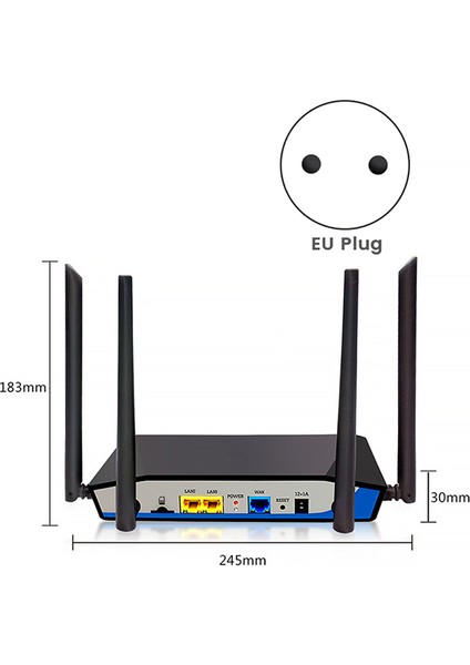 4g Kablosuz Yönlendirici 4 Anten Wifi Yönlendirici Cpe 300M 2.4ghz Ev Kiralık Oda Yurdu Için Yuvalı (Ab Tak) (Yurt Dışından)