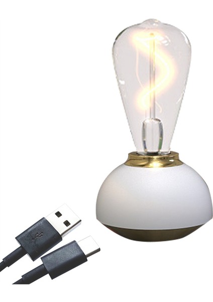 Cam Masa Lambası LED Dokunmatik Kısılabilir Iç Mekan Dekoru Çalışma Odası Beyaz Için (Yurt Dışından)