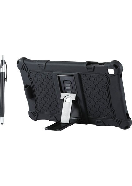 8t Kılıf Için 8 Inç Tablet Silikon Kılıf Anti-Drop Tablet Kılıfı Kalemli Tablet Standı (Siyah) (Yurt Dışından)