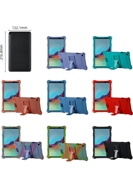 8t Kılıf Için 8 Inç Tablet Silikon Kılıf Anti-Drop Tablet Kılıfı Kalemli Tablet Standı (Siyah) (Yurt Dışından)