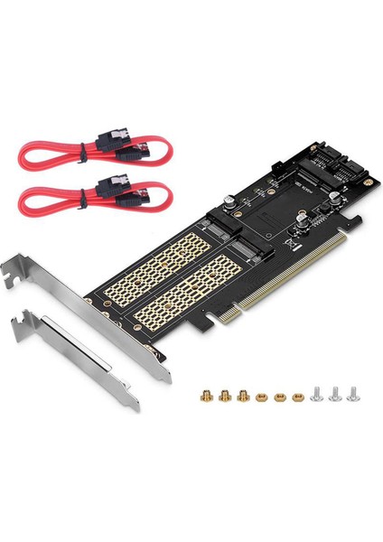 3'ü 1 Arada Ngff ve Msata SSD Adaptör Kartı, M.2 Nvme - Pcıe/ M.2 Sata SSD - Sata Iıı/ Msata - Sata Dönüştürücü Ekspres Kart (Yurt Dışından)