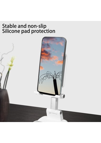 Cep Telefonu Tablet Pc Standı Taşınabilir Masaüstü Çift Pozisyon Katlanır Kaldırma Cep Telefonu Canlı Tablet Standı Siyah (Yurt Dışından)