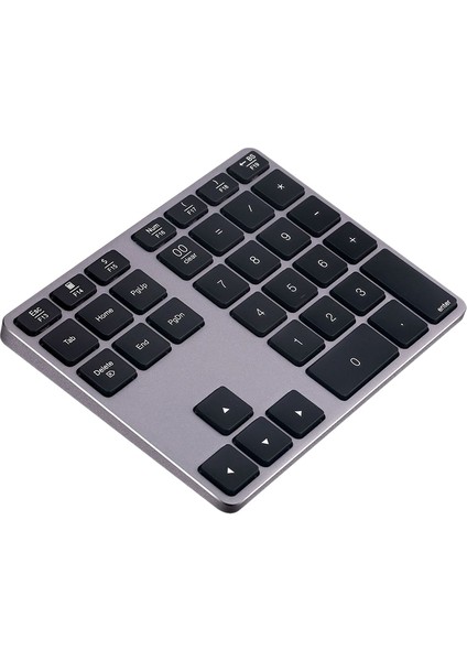 Alüminyum Alaşımlı Bluetooth Kablosuz Sayısal Tuş Takımı 35 Tuşlar Muhasebe Teller Için Dijital Klavye Windows Ios Os Android Pc Tablet Dizüstü Bilgisayar (Gri) (Yurt Dışından)