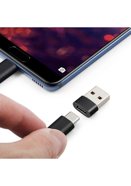 Mini USB C Dişi - USB Erkek Adaptör, USB Bağlantı Noktaları, Güç ve Şarj Cihazları Olan Dizüstü Bilgisayarlarla Uyumlu (Yurt Dışından)