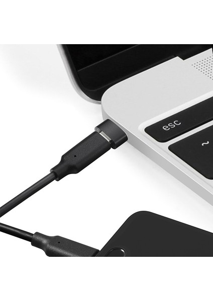 Mini USB C Dişi - USB Erkek Adaptör, USB Bağlantı Noktaları, Güç ve Şarj Cihazları Olan Dizüstü Bilgisayarlarla Uyumlu (Yurt Dışından)