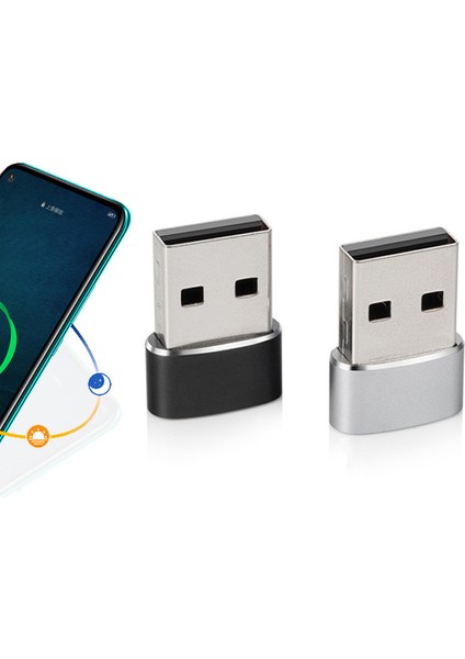 Mini USB C Dişi - USB Erkek Adaptör, USB Bağlantı Noktaları, Güç ve Şarj Cihazları Olan Dizüstü Bilgisayarlarla Uyumlu (Yurt Dışından)