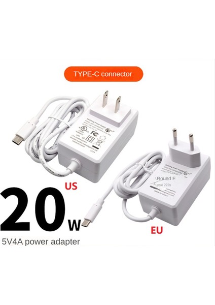 800/PI 4lts/pi 4b Güç Adaptörü Şarj Cihazı 1.2m (Ab Tak) Için 20W 5V 4A Tip-C Güç Kablosu (Yurt Dışından)