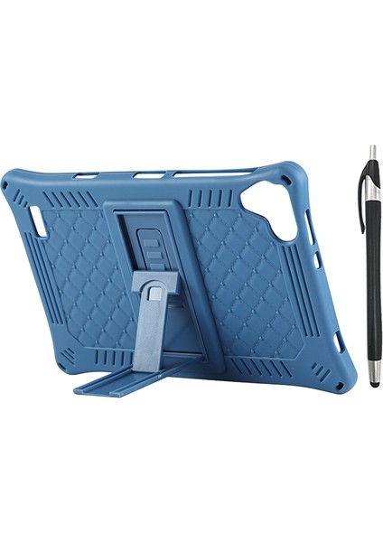 Tablet Kılıfı P80 P80X P80H 8 Inç Tablet Anti-Drop Silikon Kılıf Kapasitif Kalemli Tablet Standı (Mavi) (Yurt Dışından)