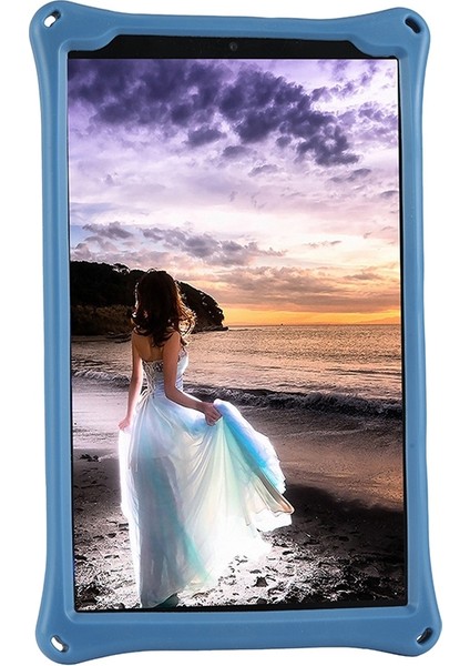 Tablet Kılıfı P80 P80X P80H 8 Inç Tablet Anti-Drop Silikon Kılıf Kapasitif Kalemli Tablet Standı (Mavi) (Yurt Dışından)