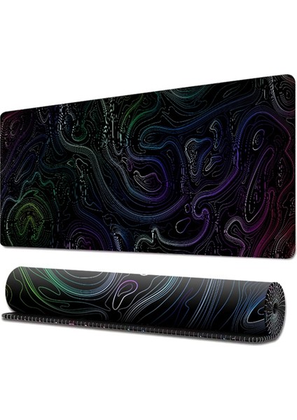 Masa Için Topografik Büyük Oyun Mouse Pad, 3mm Kaymaz Tabanlı 31.5X11.8 Inç Klavye Bilgisayar Mat (Yurt Dışından) fiyatları