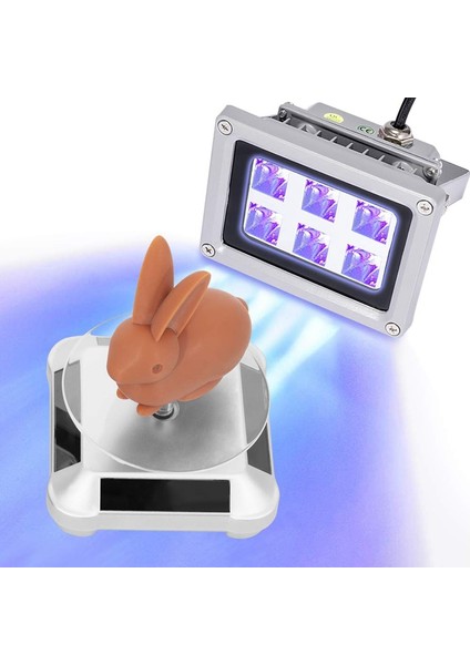 Güneş Döner Tablalı Uv Reçine Kür Lambası 360 ° Dönen Braket Işığa Duyarlı Reçine 405NM Dıy Kür Abd Tak (Yurt Dışından)