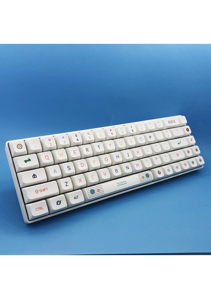 127 Tuşları Xda Profil Neon Burcu Keycaps Pbt Dye Sub Mx Anahtarı Mekanik Klavye Fit 61/64/68/87/96/104 (Yurt Dışından)