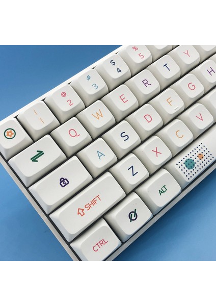 127 Tuşları Xda Profil Neon Burcu Keycaps Pbt Dye Sub Mx Anahtarı Mekanik Klavye Fit 61/64/68/87/96/104 (Yurt Dışından)