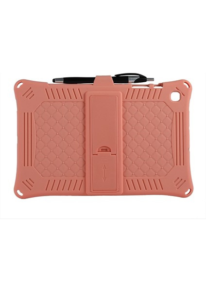 Galaxy Tab S6 Lite Için Tablet Kılıfı Silikon Kılıf Ofis Ev Için Kapasitör Kalemli Tablet Standı (Pembe) (Yurt Dışından)
