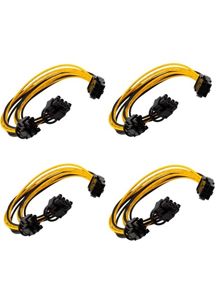 4 Adet 6 Pin Çift Pcıe 8 Pin (6 + 2) Görüntü Kartı Pcı Express Güç Adaptörü Gpu VGA Y-Splitter Uzatma Kablosu Madencilik Kartı (Yurt Dışından)