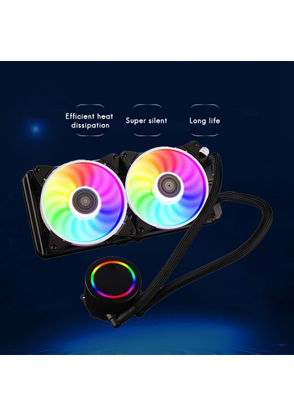 Amd Için 1X120MM Soğutma Fanı Su Soğutmalı Soğutucu Sistemi ile 120MM Rgb Cpu Su Soğutmalı Radyatör (Yurt Dışından)